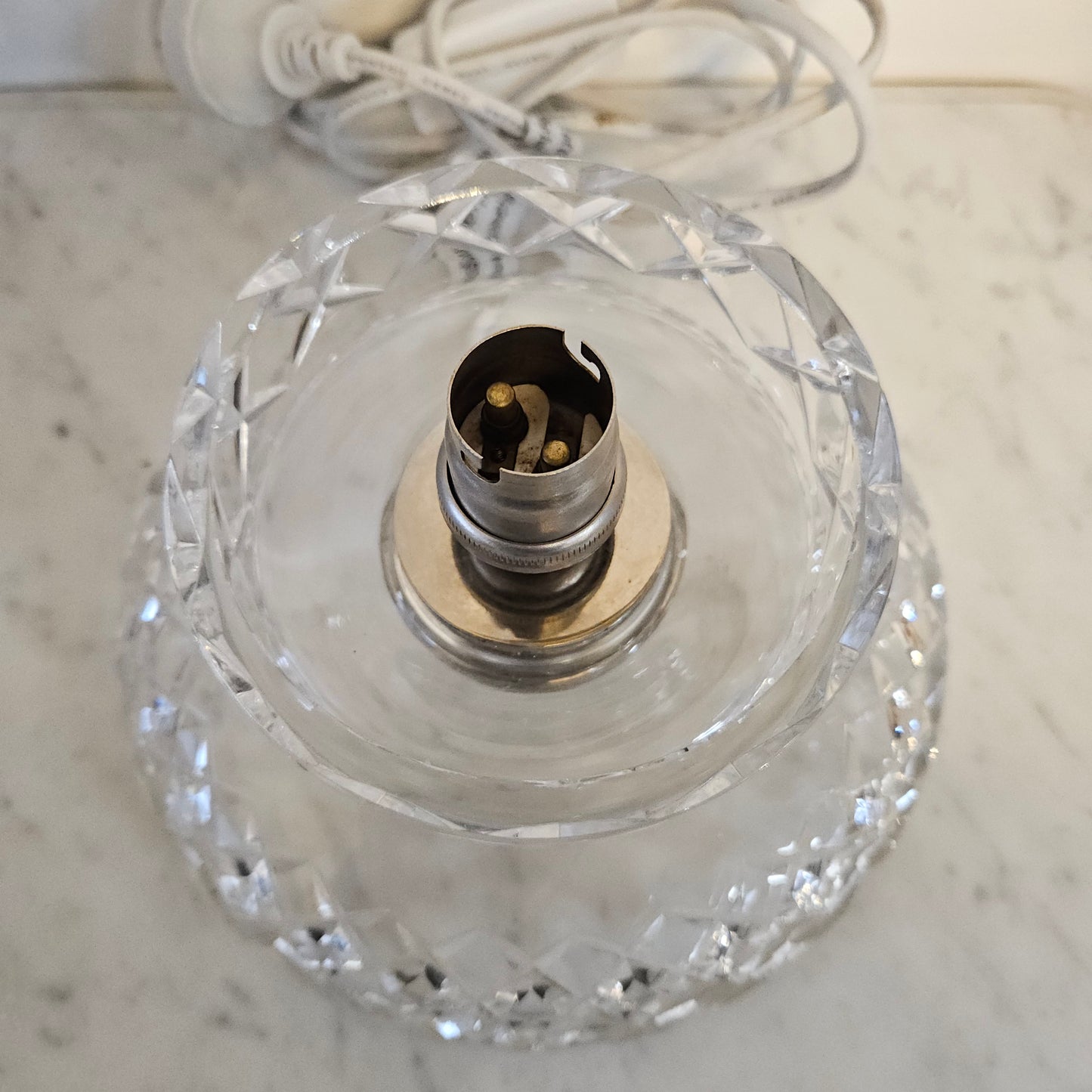 Vintage Art Deco Bohemian Crystal Table Lamp