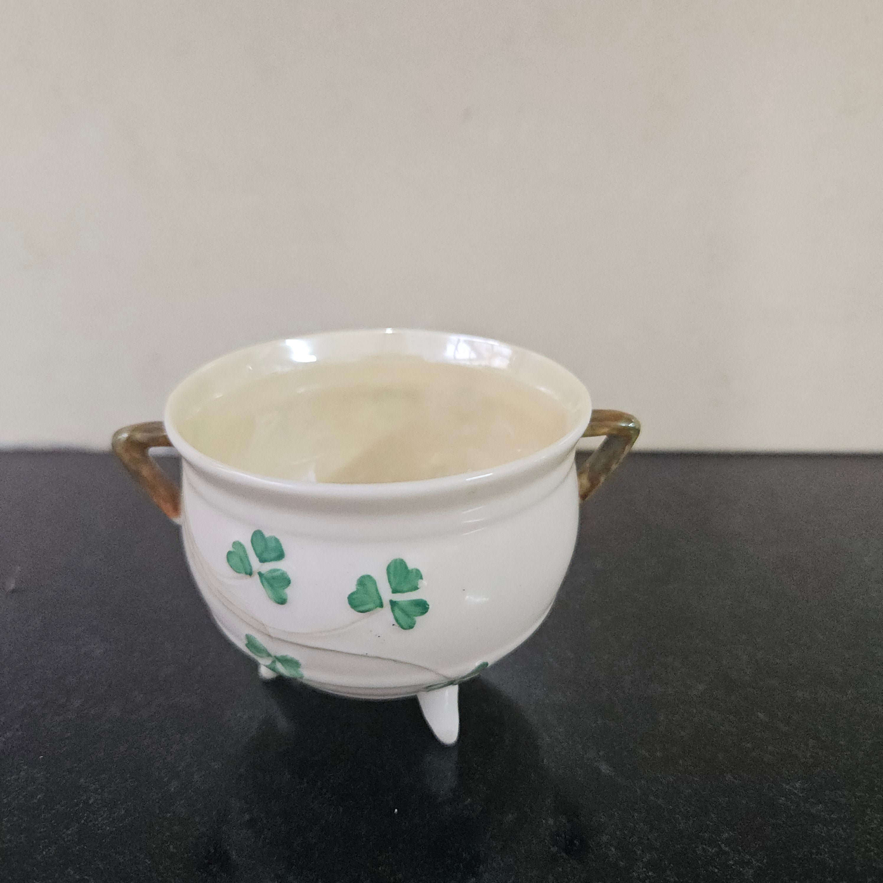 Belleek Small Cauldron Bowl | Antique & Vintage | Moonee Ponds Antiques | Australia Wide Delivery