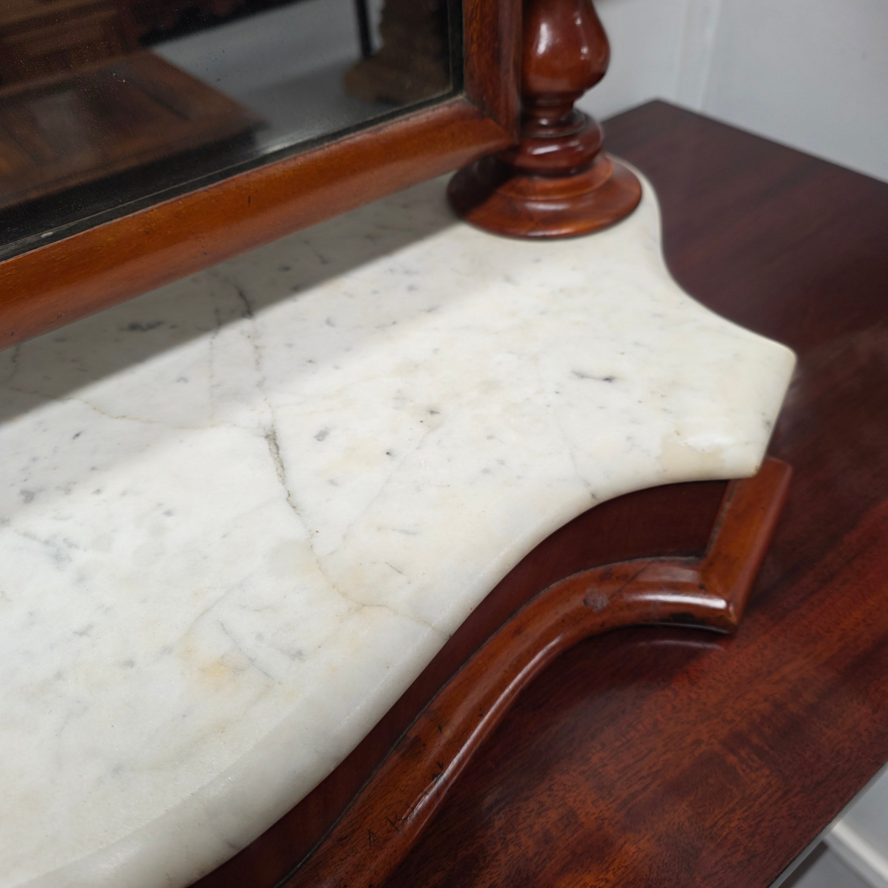 Victorian Marble Based Dressing Table Toilet Vanity Mirror | Antique & Vintage | Moonee Ponds Antiques | Australia Wide