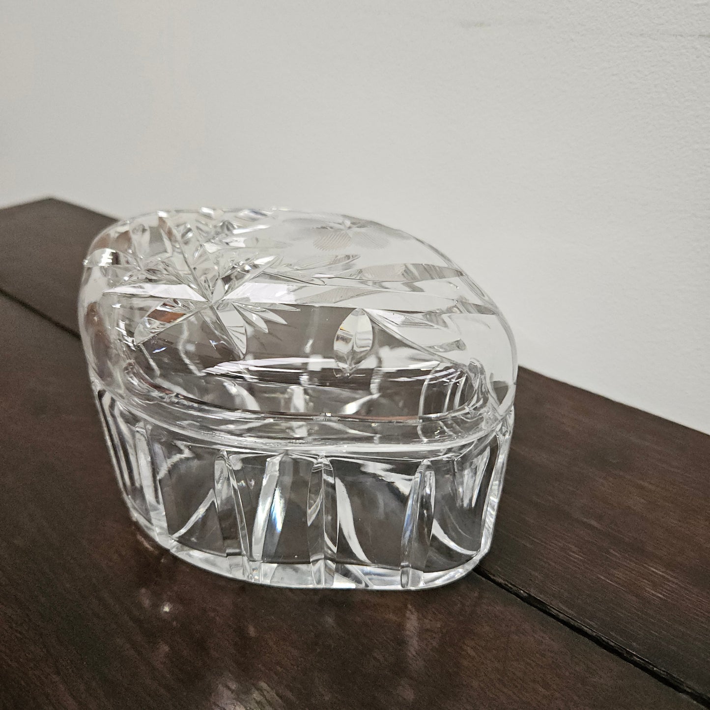 Vintage Crystal Lidded Box