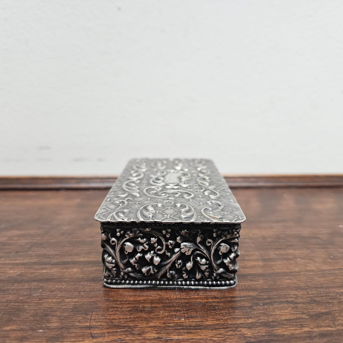 Victorian Silver Plated Filigree Decorated Trinket Box