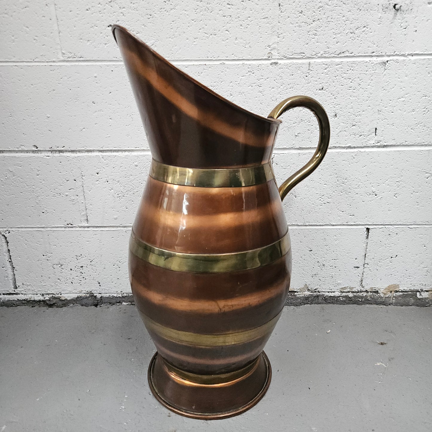 Copper & Brass Jug with handle