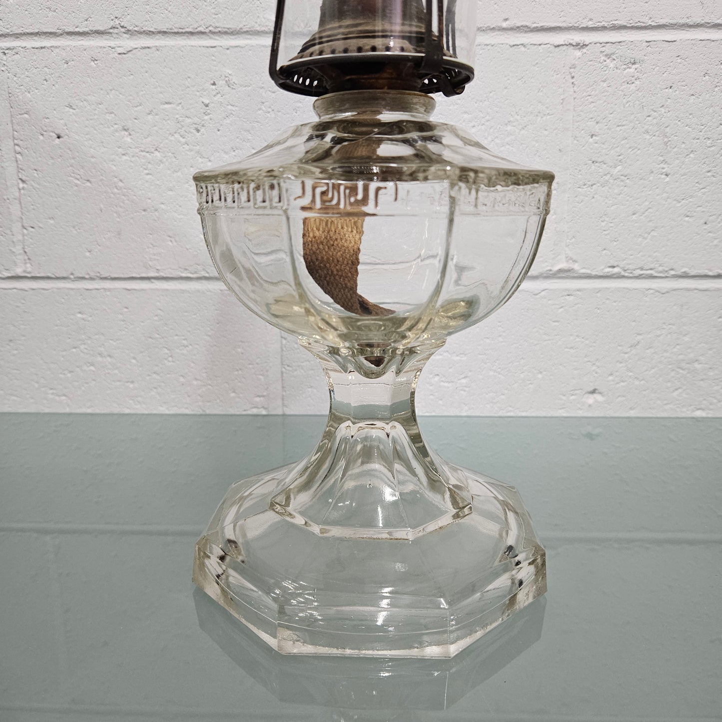 Vintage Clear Glass Kero Lamp