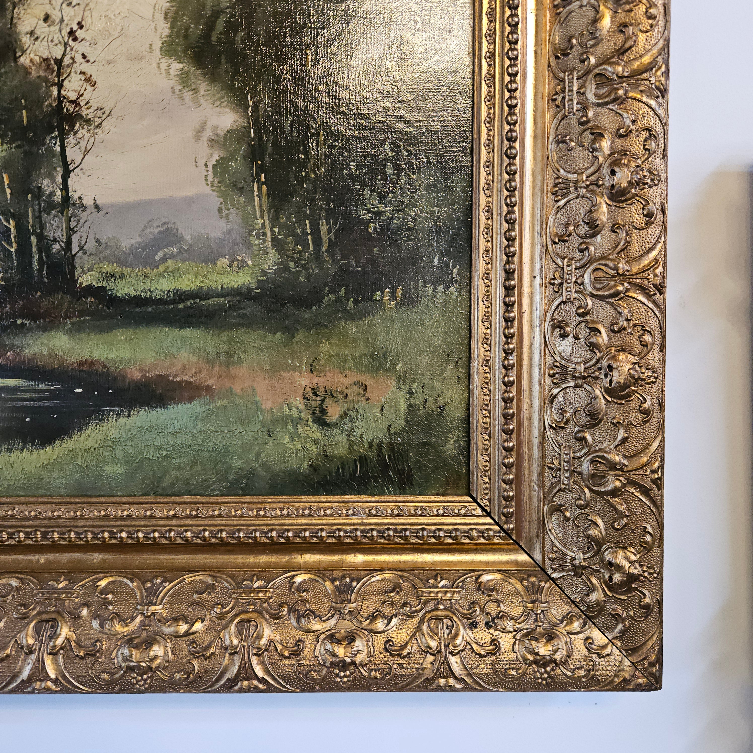 French Oil on Canvas Signed Painting | Antique & Vintage | Moonee Ponds Antiques | Australia Wide Delivery