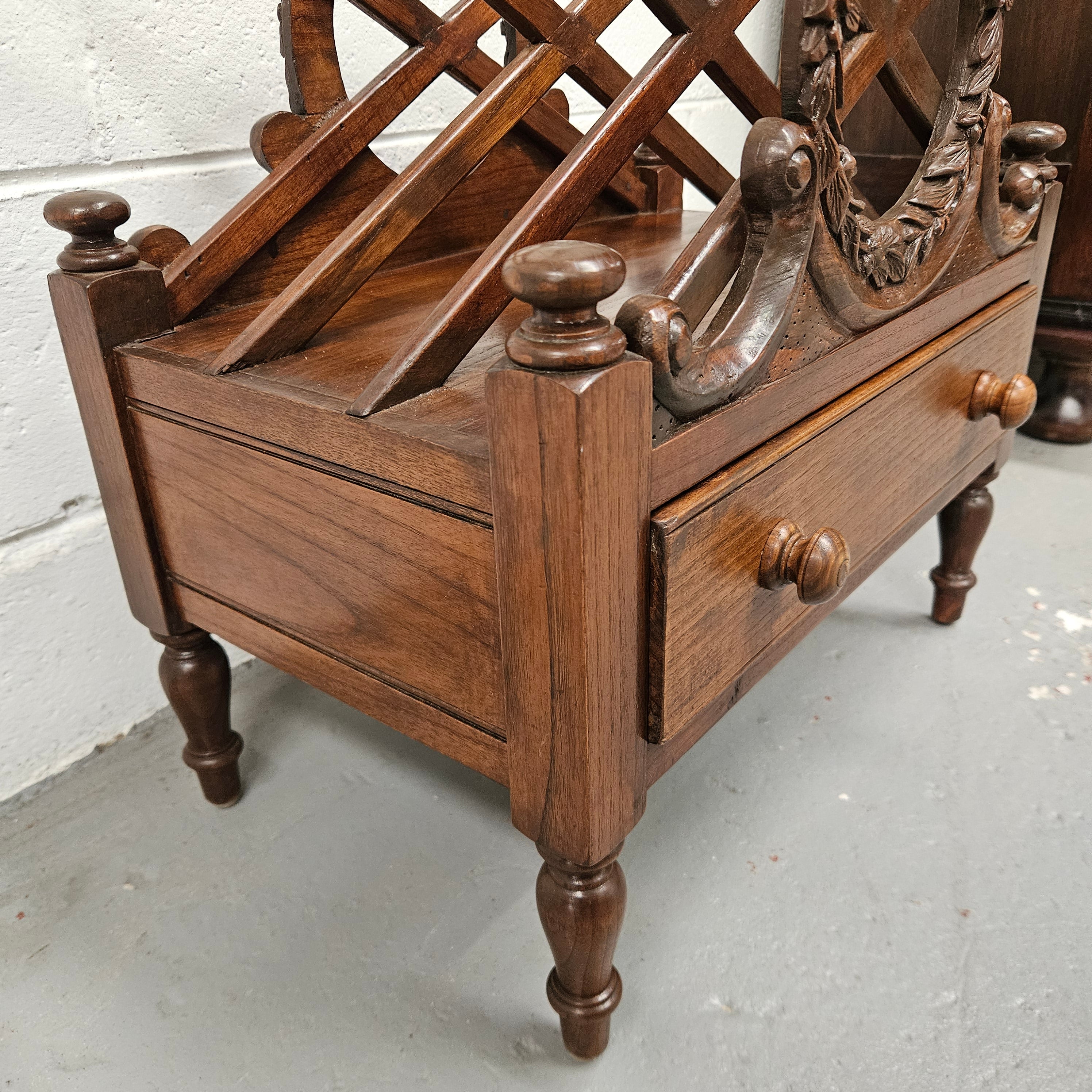Vintage Mahogany Magazine Rack | Antique & Vintage | Moonee Ponds Antiques | Australia Wide