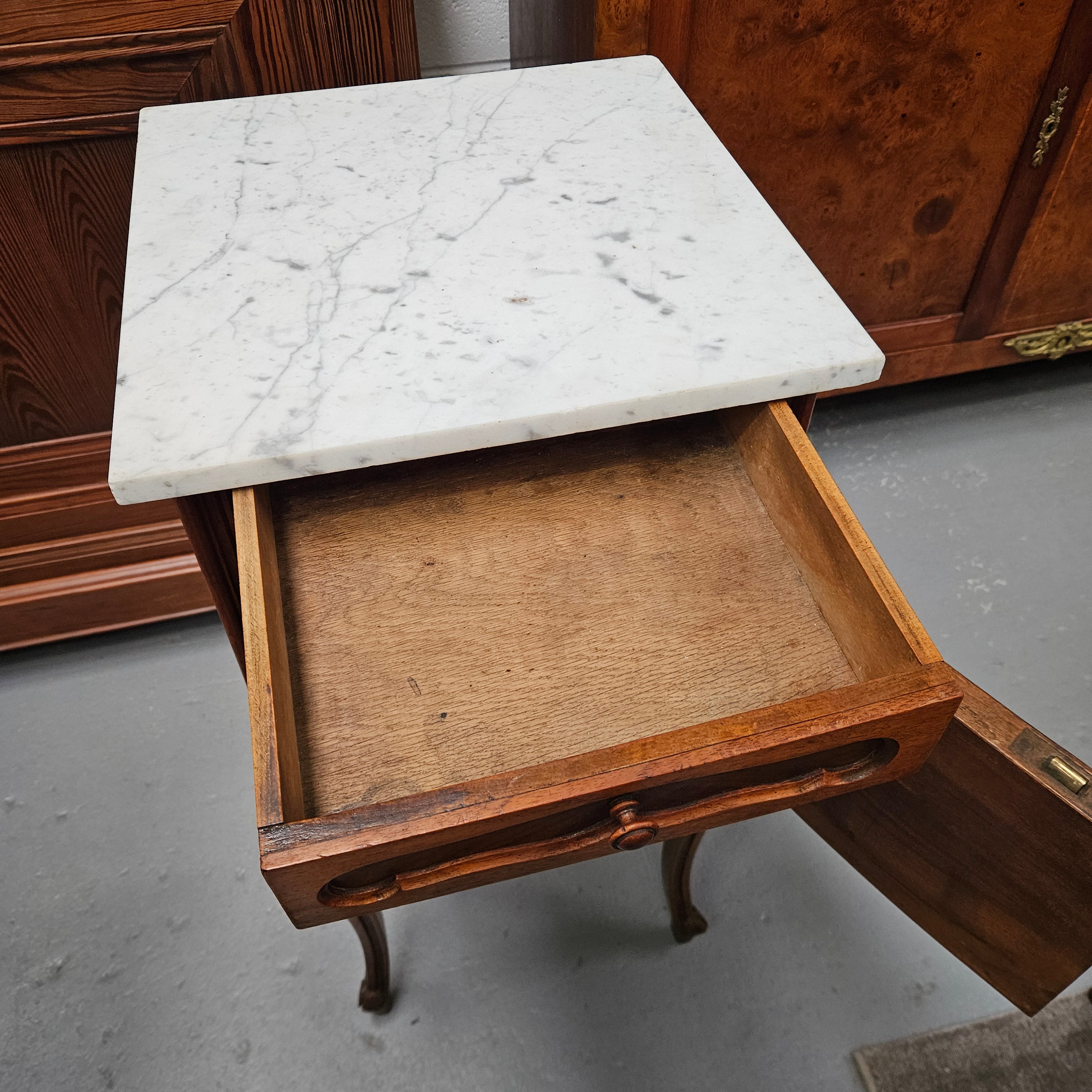Louis XV Style Marble Top Single Bedside | Antique & Vintage | Moonee Ponds Antiques | Australia Wide Delivery
