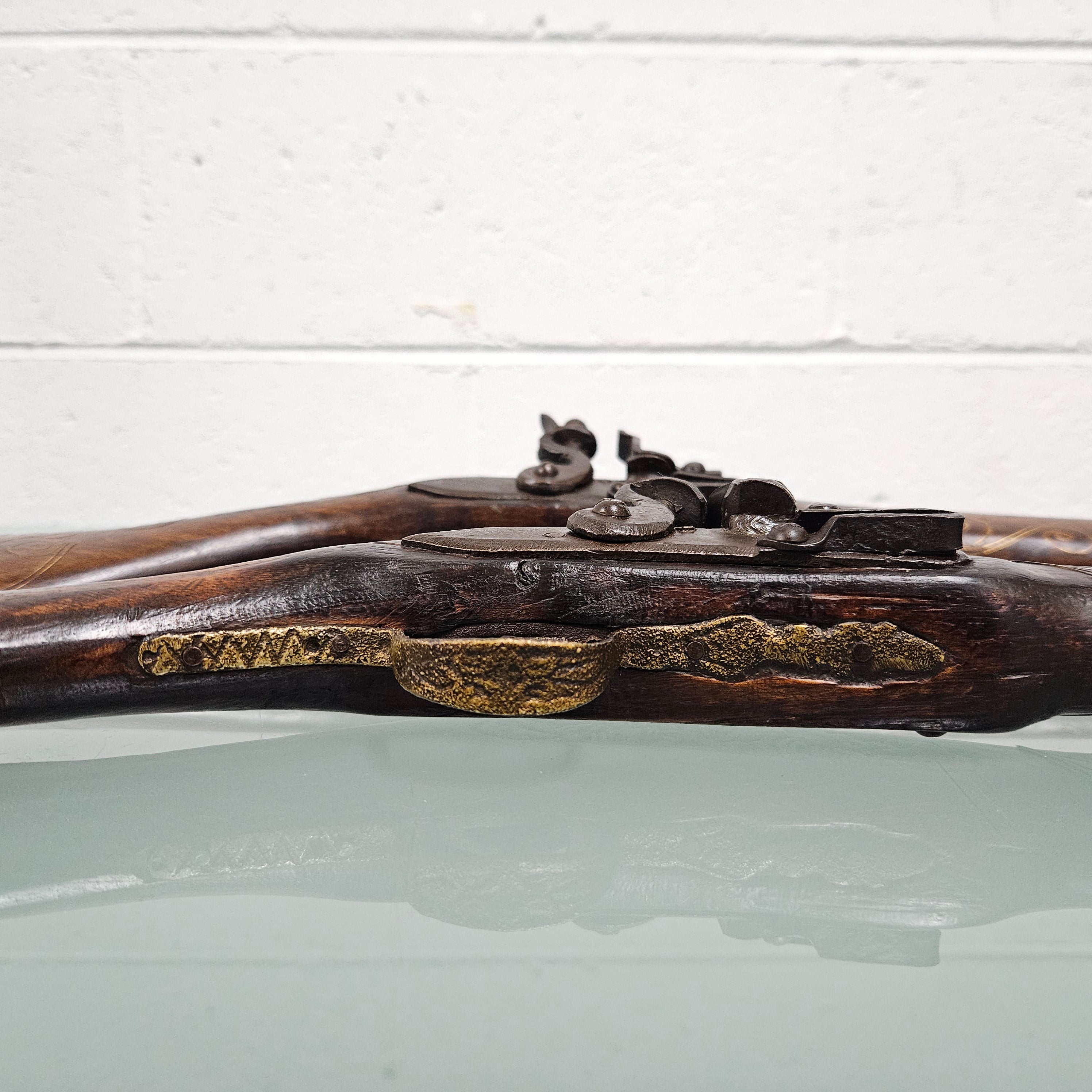 Pair Antique Blunderbuss Percussion Cap Style Pistols | Antique & Vintage | Moonee Ponds Antiques | Australia Wide Delivery