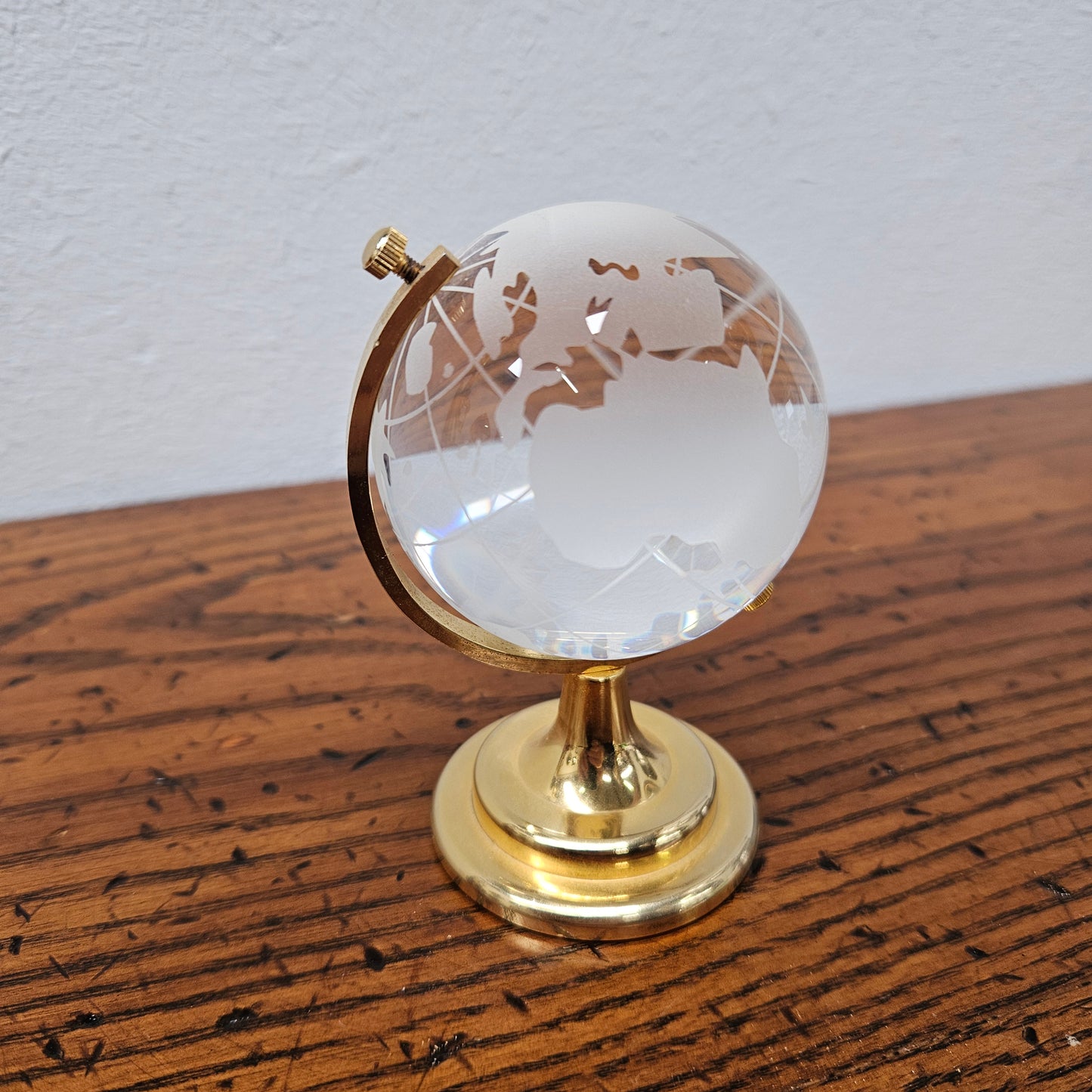 Vintage Crystal Globe of the World