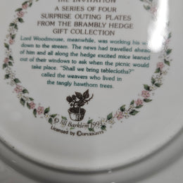 Vintage Royal Doulton Brambly Hedge "The Invitation" Plate Made in England