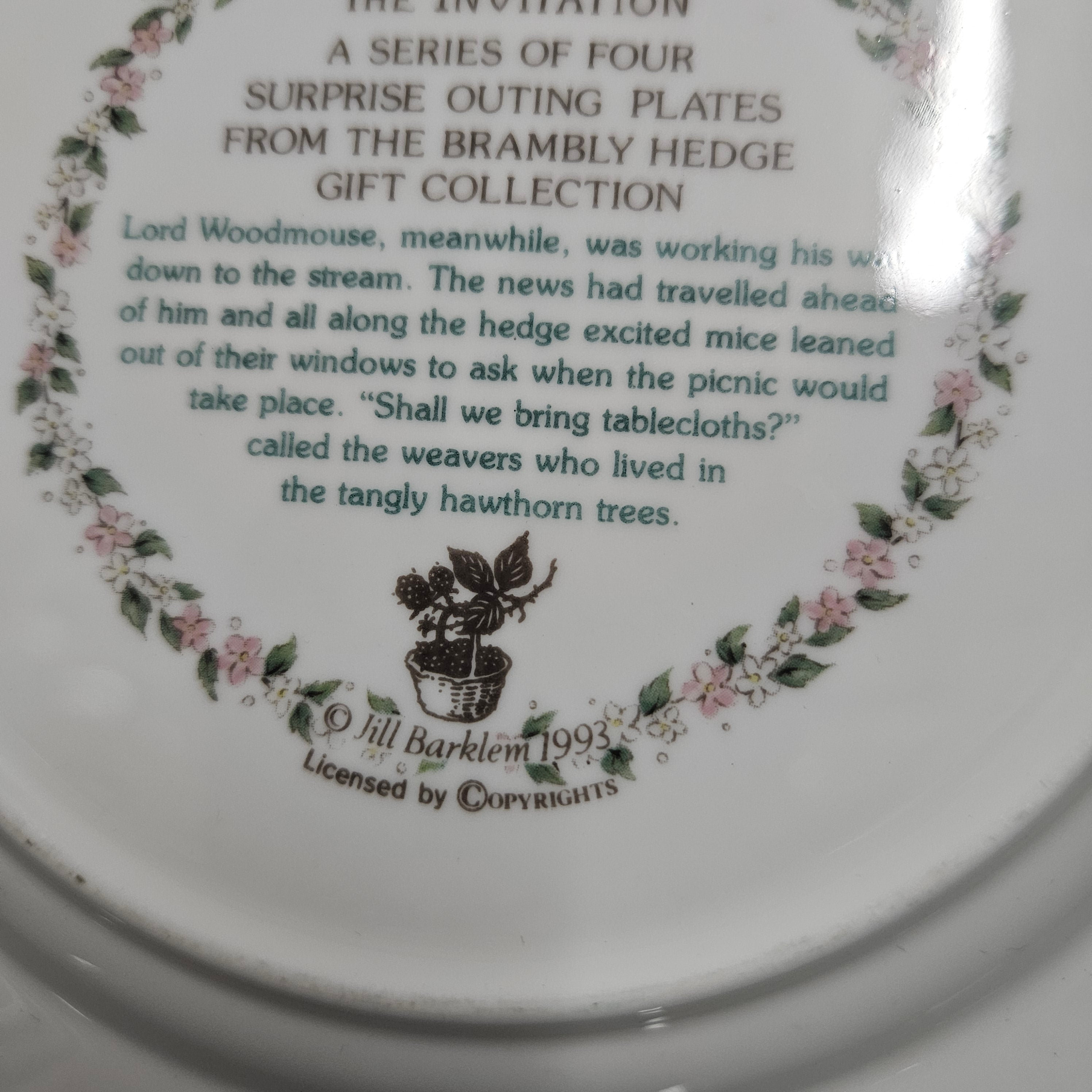 Vintage Royal Doulton Brambly Hedge "The Invitation" Plate Made in England | Antique & Vintage | Moonee Ponds Antiques | Australia Wide Delivery