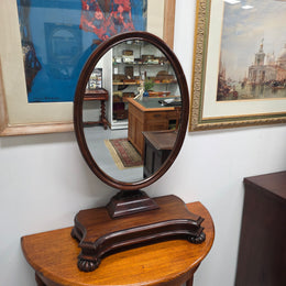 Large Recency Style Mahogany Dressing Table Mirror