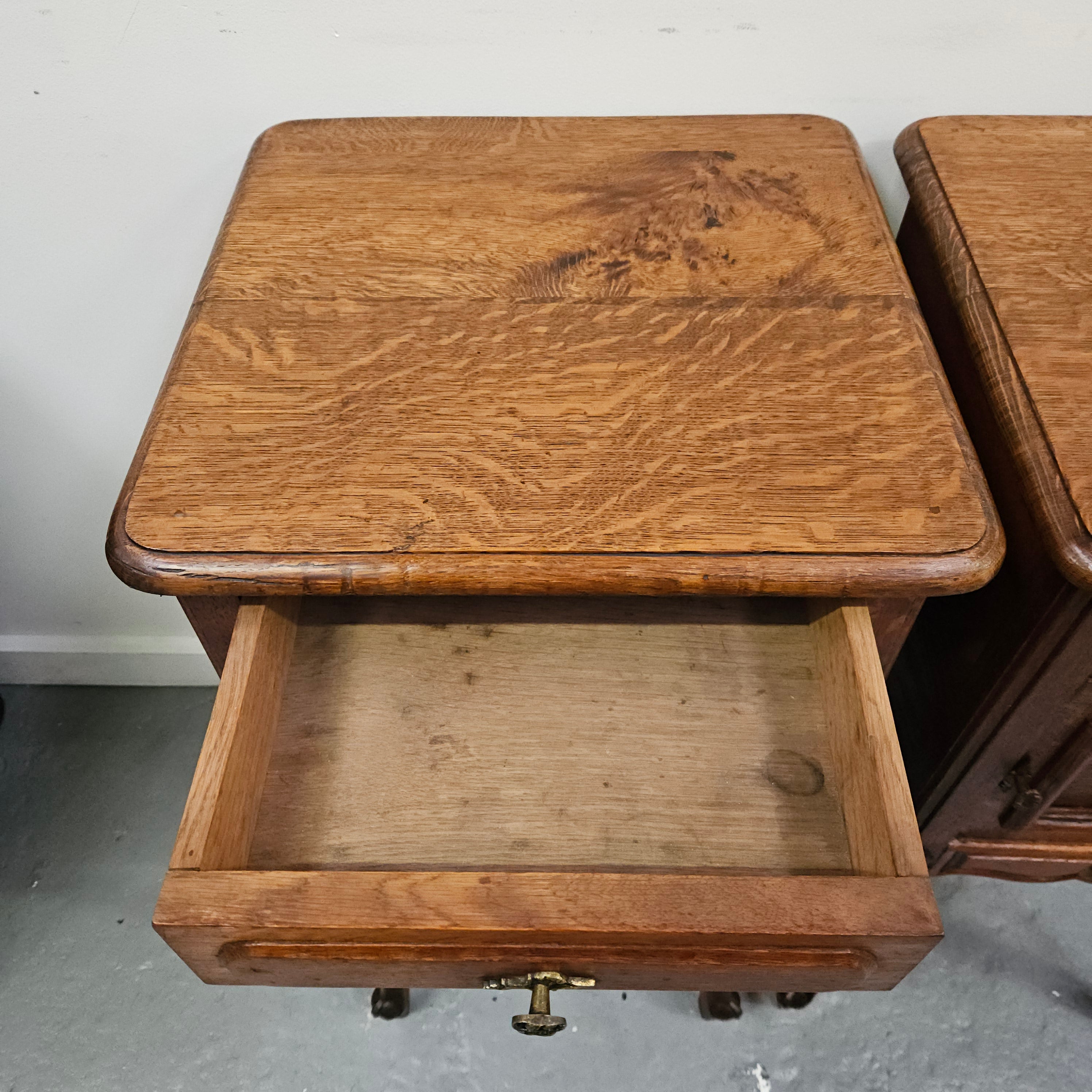 Rare Pair of Antique French Louis XV Style Wooden Top Bedsides | Antique & Vintage | Moonee Ponds Antiques | Australia Wide Delivery