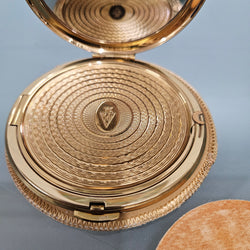 Vintage Guilhoche Gold Kigu Compact | Antique & Vintage | Moonee Ponds Antiques | Australia Wide Delivery
