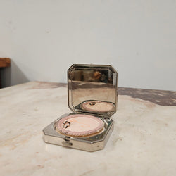 Original "Coty" Chrome Powder and Rouge Compact | Antique & Vintage | Moonee Ponds Antiques | Australia Wide Delivery