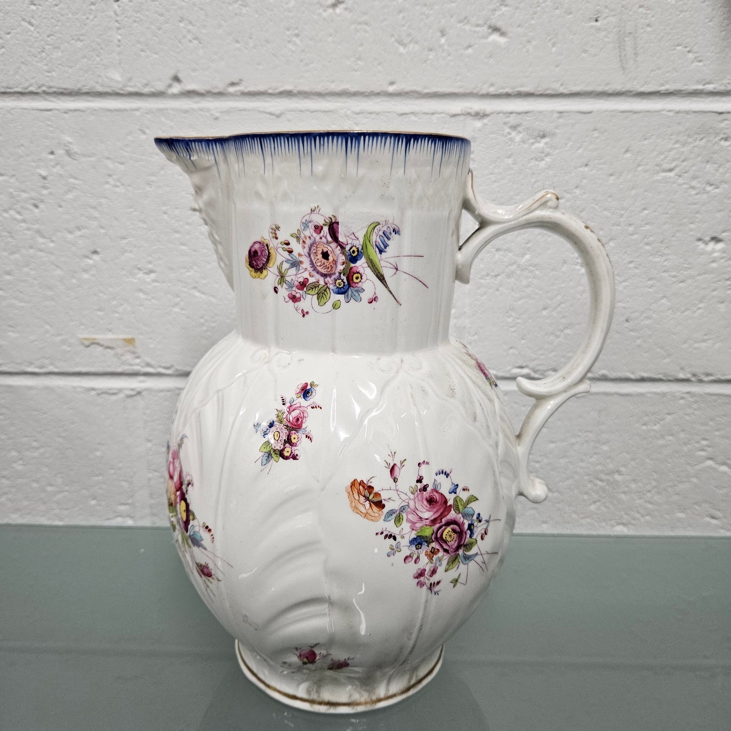 Antique Coalport Caughley Head Jug