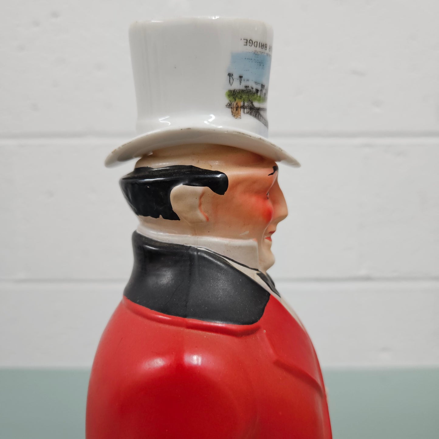 Vintage Johnny Walker Whisky Decanter With Replacement China Hat