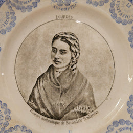 Antique French 'Lourdes' Plate