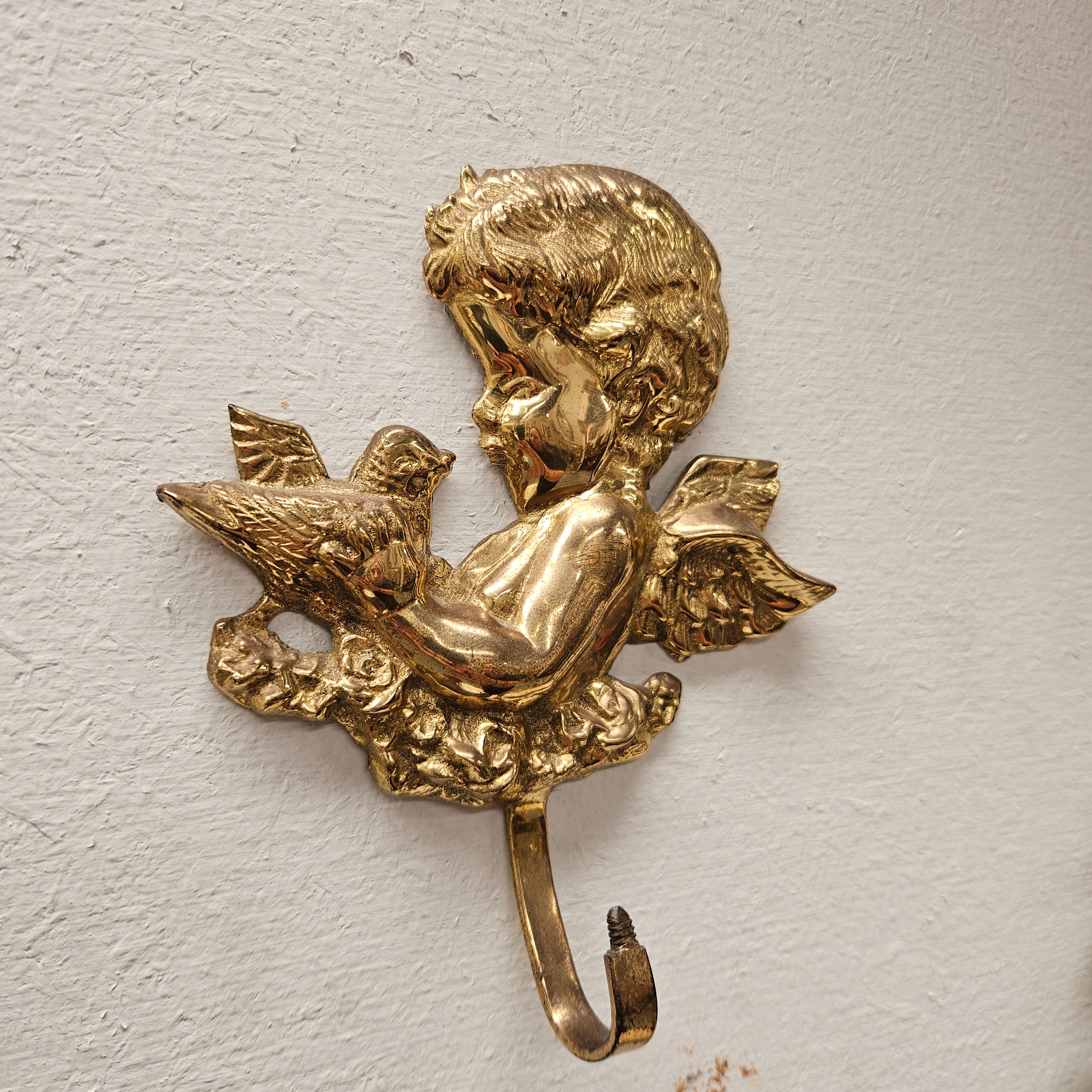 Brass Cherub Wall Hook/Hanger | Antique & Vintage | Moonee Ponds Antiques | Australia Wide Delivery