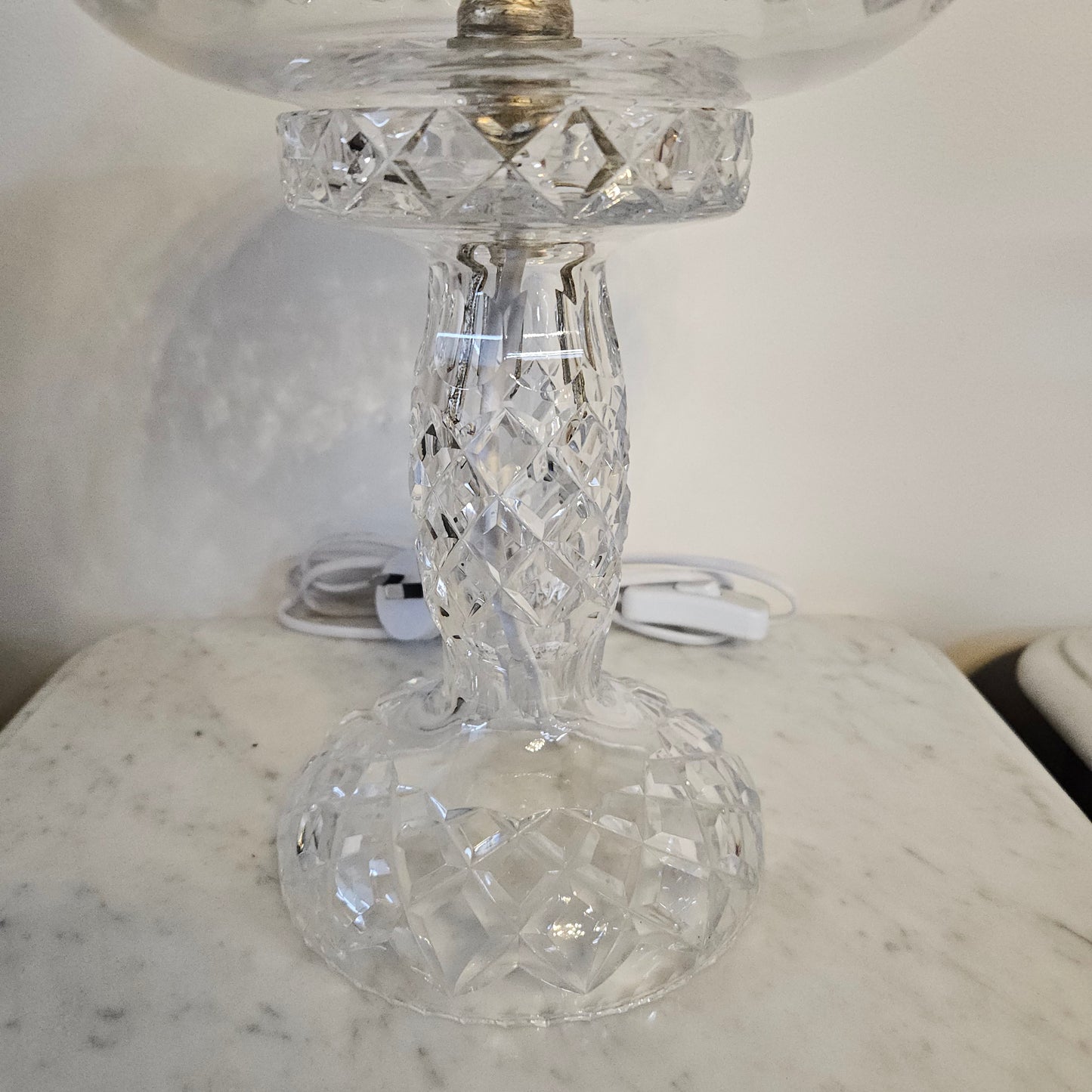 Vintage Bohemian Crystal Boudoir Table Lamp