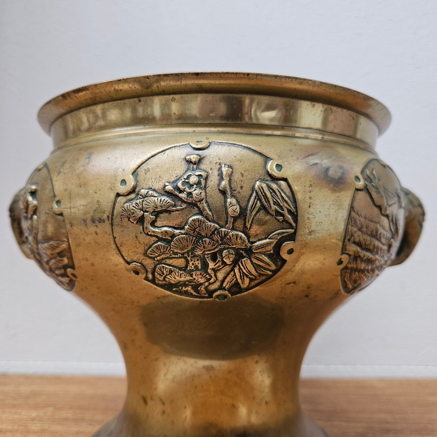 Antique Chinese Brass Jardiniere