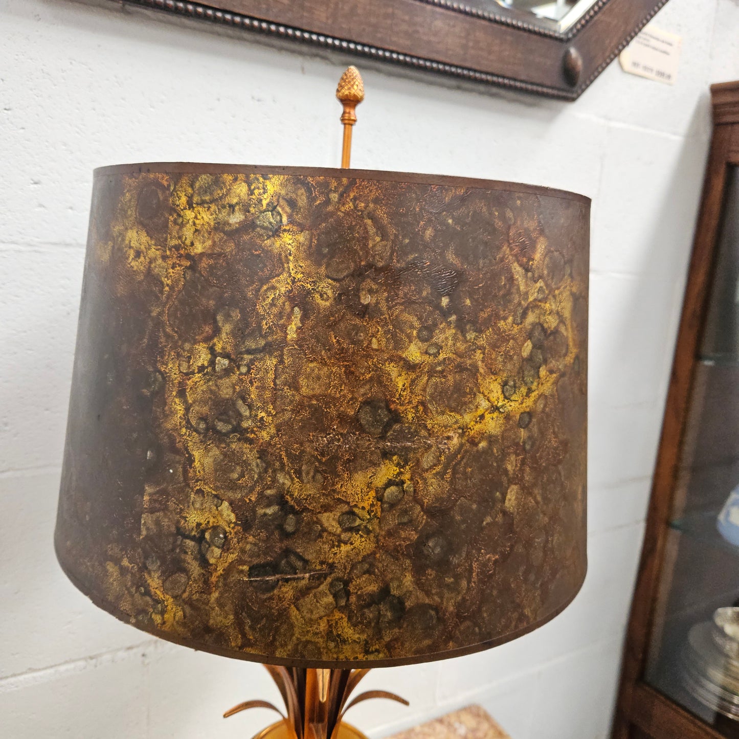 Vintage Designer Gilt Brass Table Lamp By Maison Charles for Boulanger