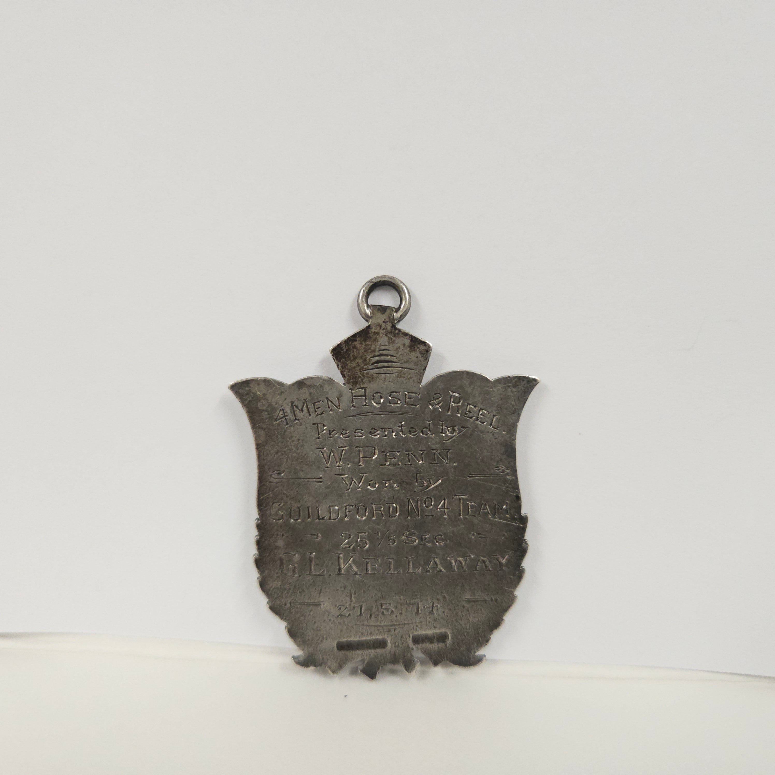 Rare Antique Sterling Silver Fireman's Medal 1914 | Antique & Vintage | Moonee Ponds Antiques | Australia Wide Delivery