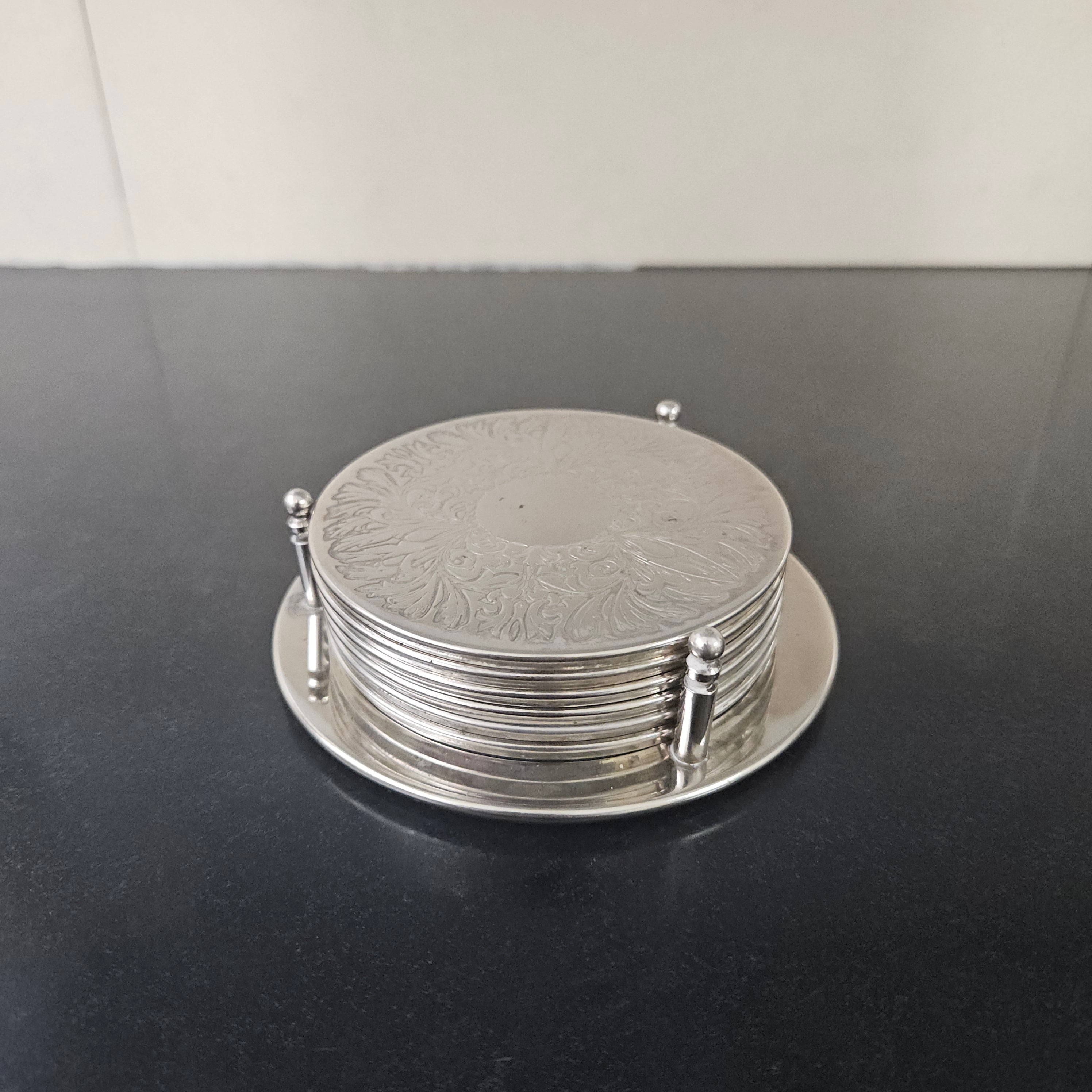 Silver Plated Coaster Set | Antique & Vintage | Moonee Ponds Antiques | Australia Wide Delivery