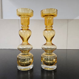 Pair of Swedish Mid Century Glass Vases