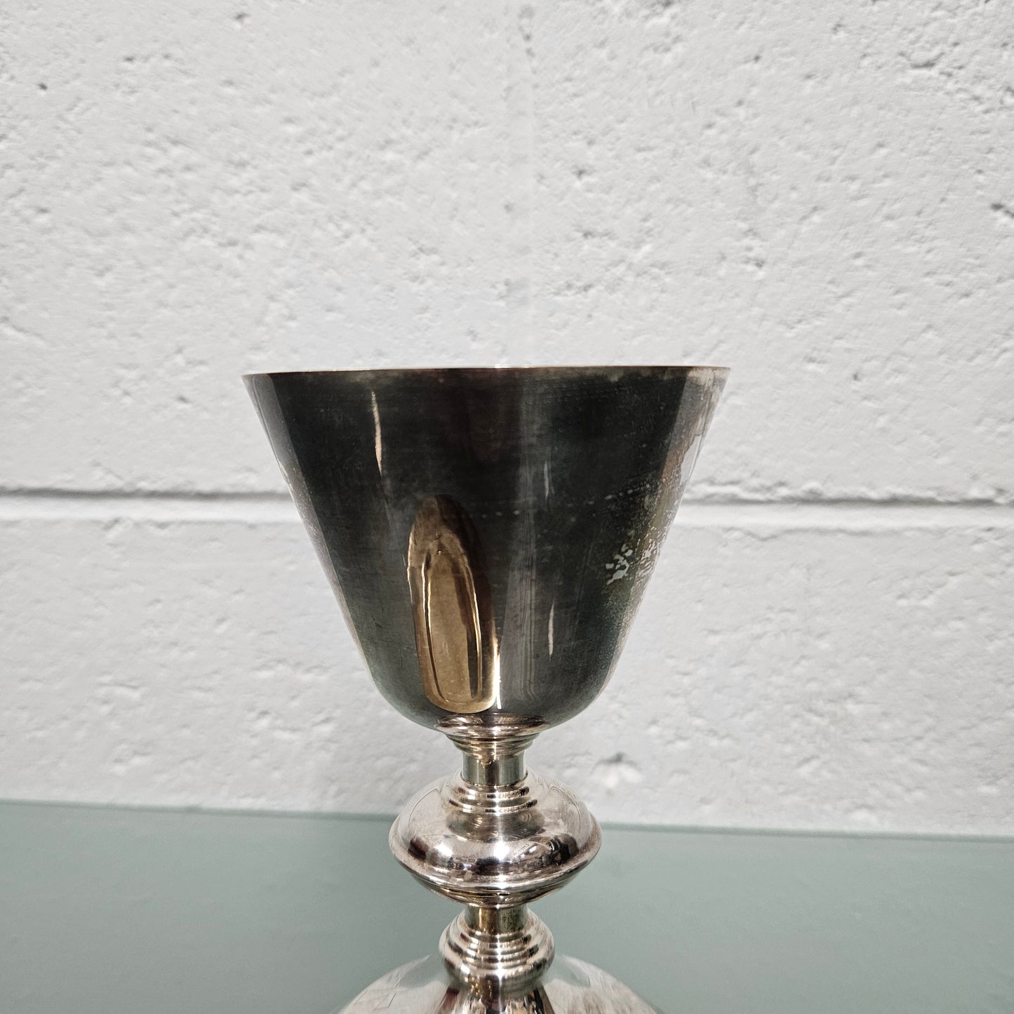 Antique Sterling Silver Chalice & Cover Tray