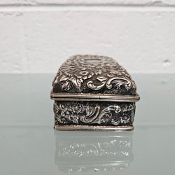Superb English Sterling Silver Chester 1895 Jewelry / Trinket Box | Antique & Vintage | Moonee Ponds Antiques | Australia Wide Delivery