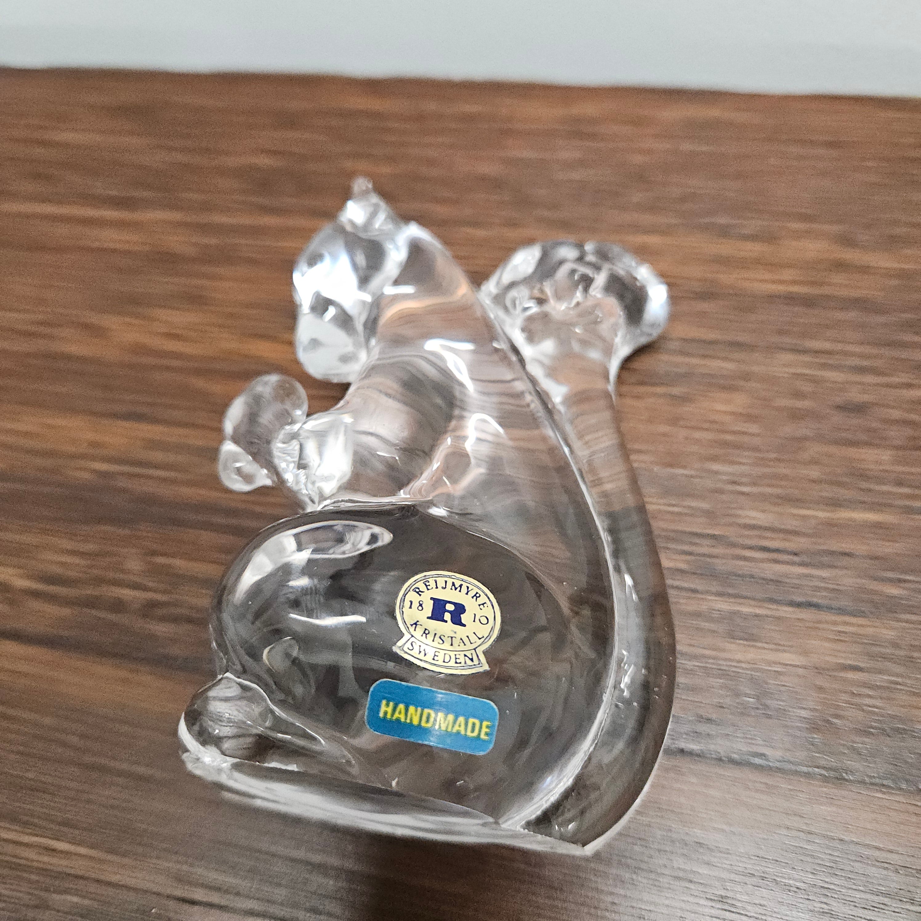 Reijmyre Kristal Sweden Glass Squirrel | Antique & Vintage | Moonee Ponds Antiques | Australia Wide Delivery