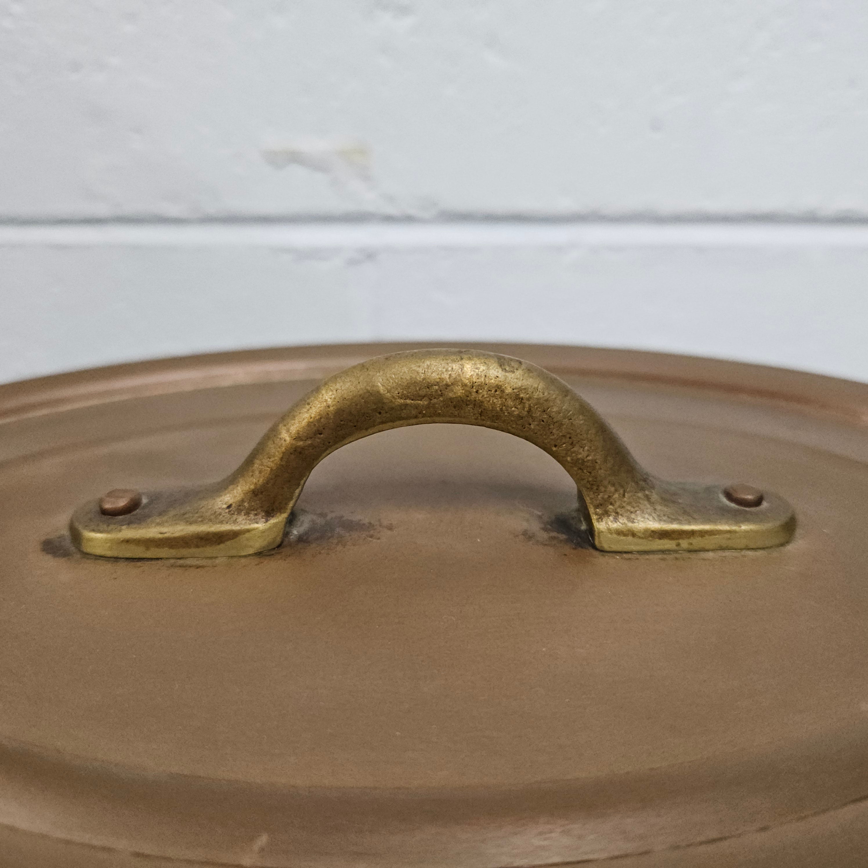 Antique Large Brass Handled & Copper Tin Lined Pot | Antique & Vintage | Moonee Ponds Antiques | Australia Wide Delivery