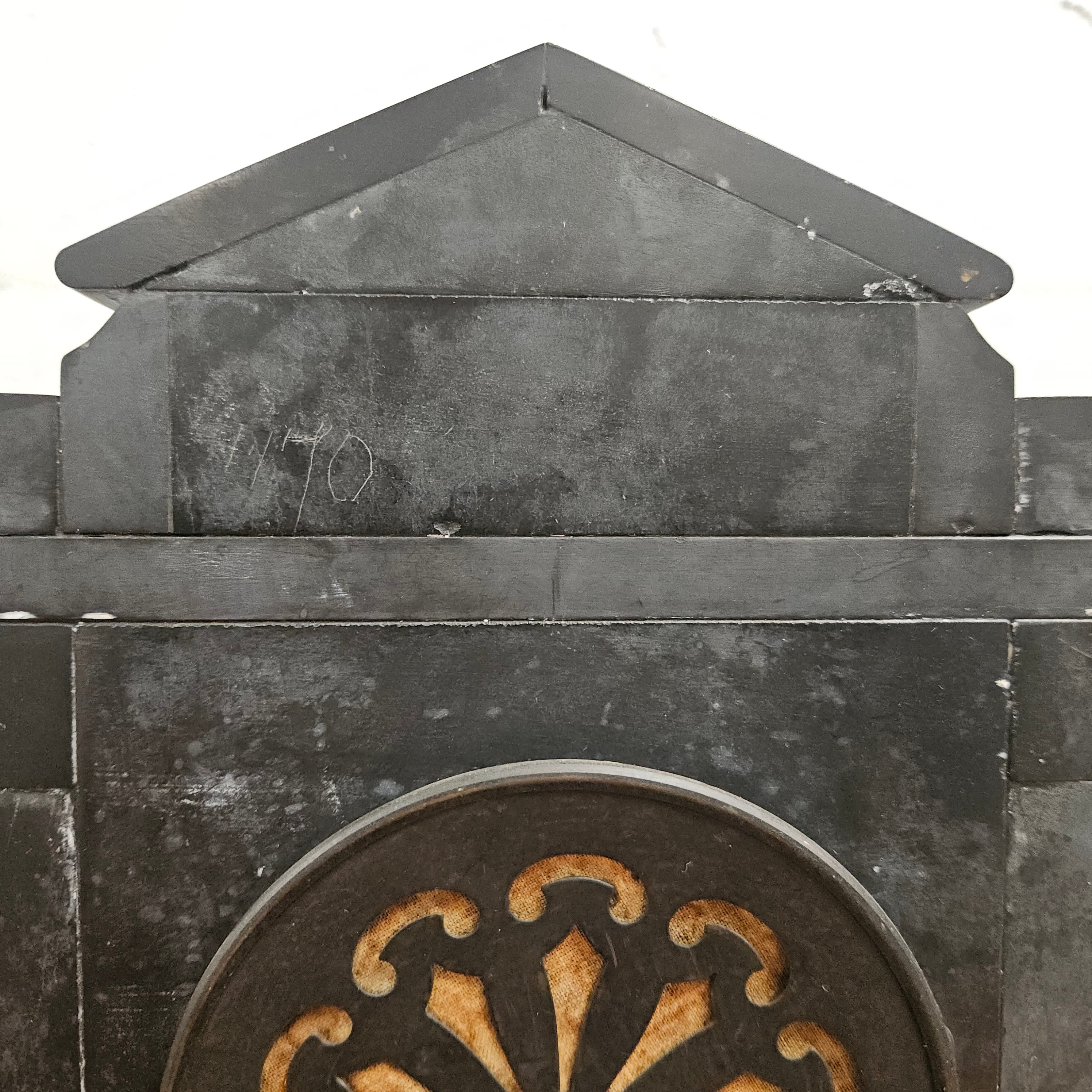 Stunning Kilpatrick & Co Mantle Clock Inlaid Marble/Slate Case | Antique & Vintage | Moonee Ponds Antiques | Australia Wide Delivery