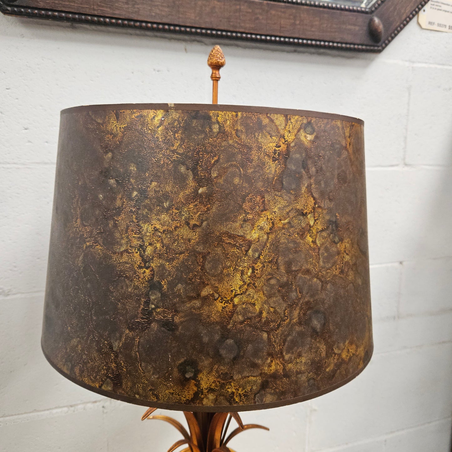 Vintage Designer Gilt Brass Table Lamp By Maison Charles for Boulanger