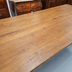 Early 2.8 Meter Tasmanin Huon Pine Farmhouse Dining Table | Antique & Vintage | Moonee Ponds Antiques | Australia Wide Delivery