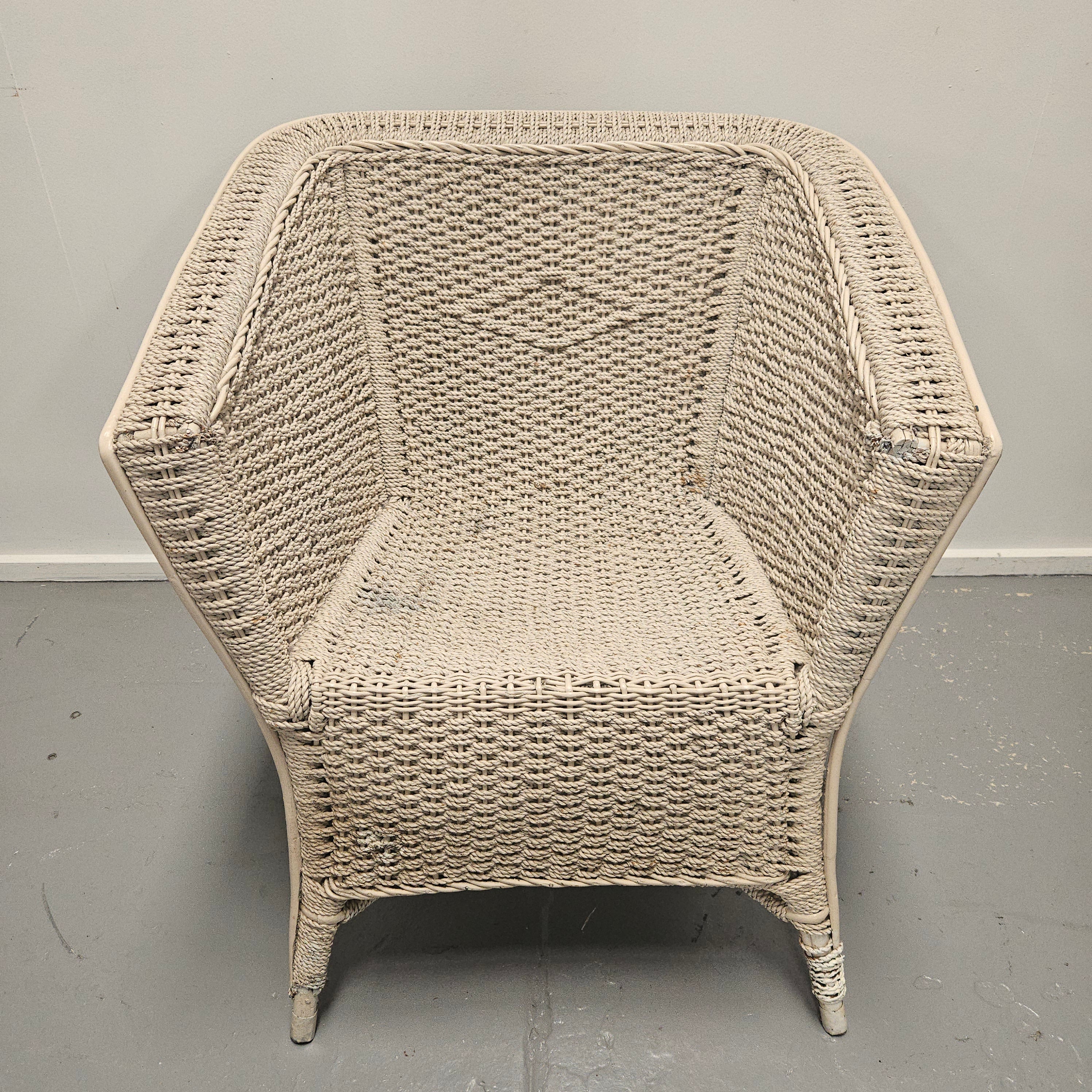 Attractive Vintage Painted Lloyd Loom Style Chair | Antique & Vintage | Moonee Ponds Antiques | Australia Wide Delivery