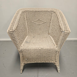 Attractive Vintage Painted Lloyd Loom Style Chair | Antique & Vintage | Moonee Ponds Antiques | Australia Wide Delivery