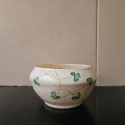 Belleek Shamrock Pattern Small Sugar Bowl | Antique & Vintage | Moonee Ponds Antiques | Australia Wide Delivery