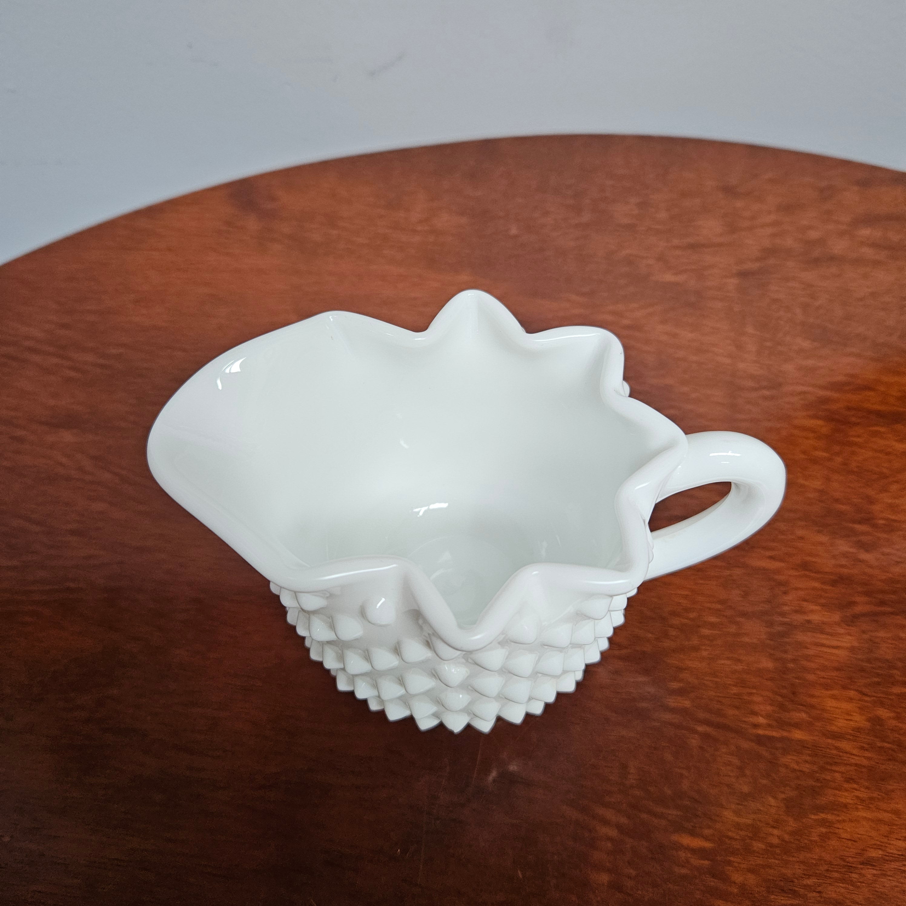 Vintage Fenton Milk Glass Jug