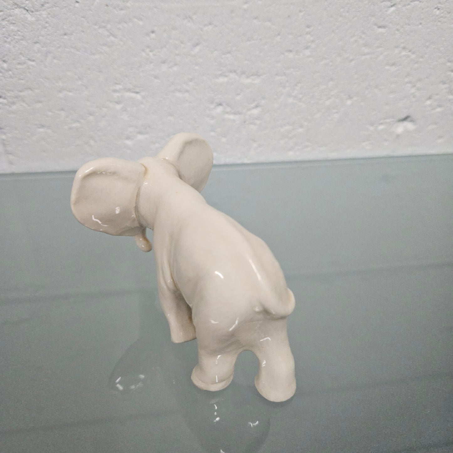 Signed Pottery Elephant