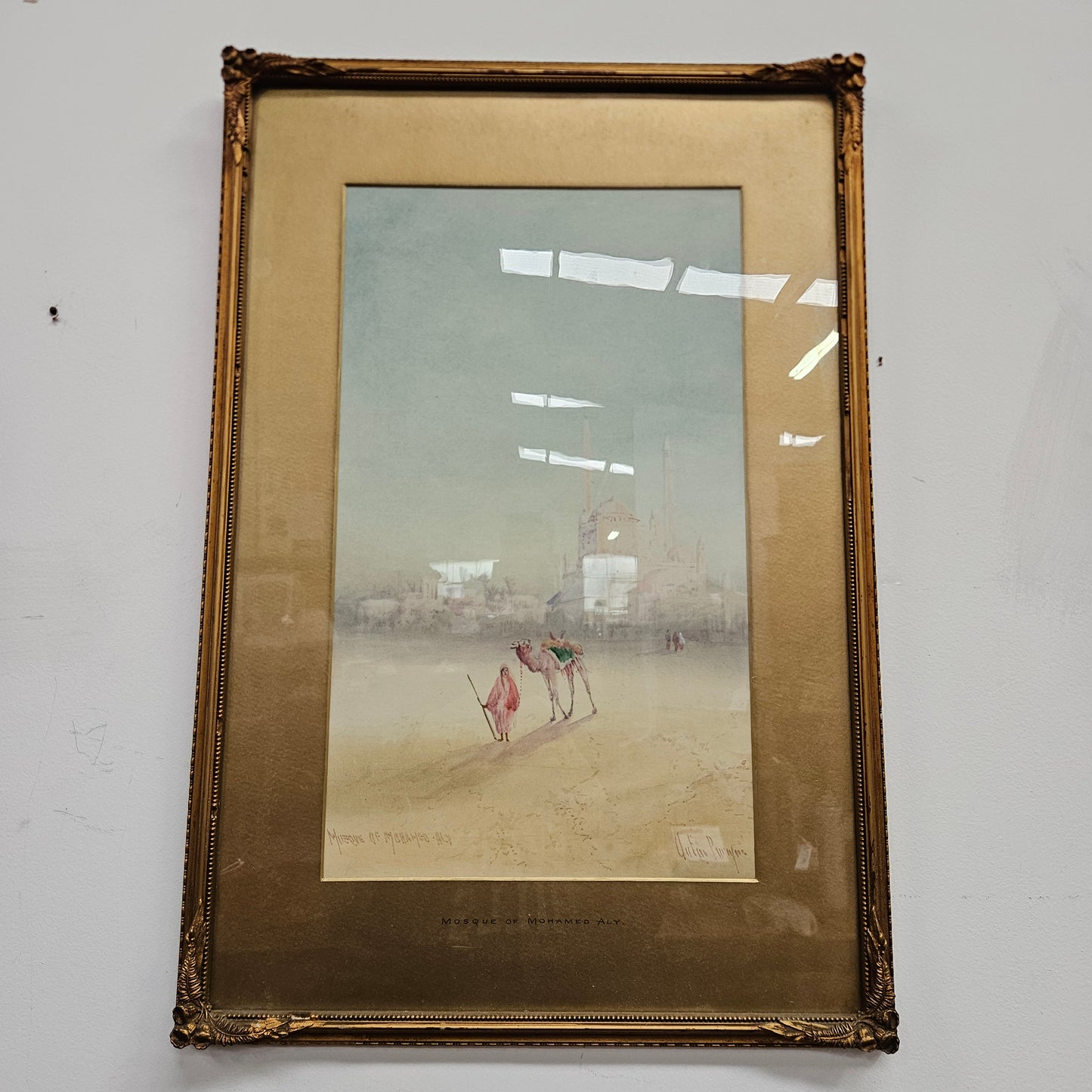 Desert Scene Watercolour Signed