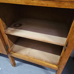 Oak Marble Top Side Cabinet With Drawer | Antique & Vintage | Moonee Ponds Antiques | Australia Wide Delivery