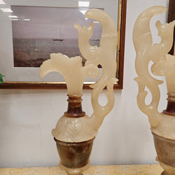 Antique Pair of Alabaster Urns | Antique & Vintage | Moonee Ponds Antiques | Australia Wide Delivery
