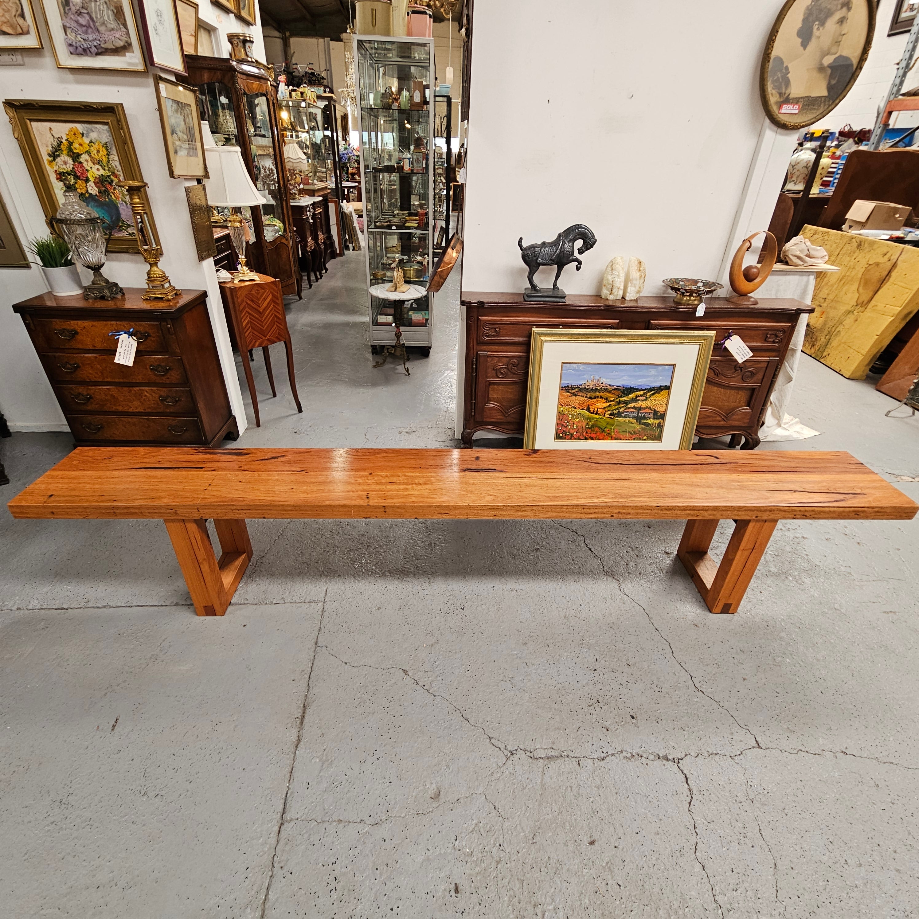 Stunning Reclaimed Blue Gum Bench Seat