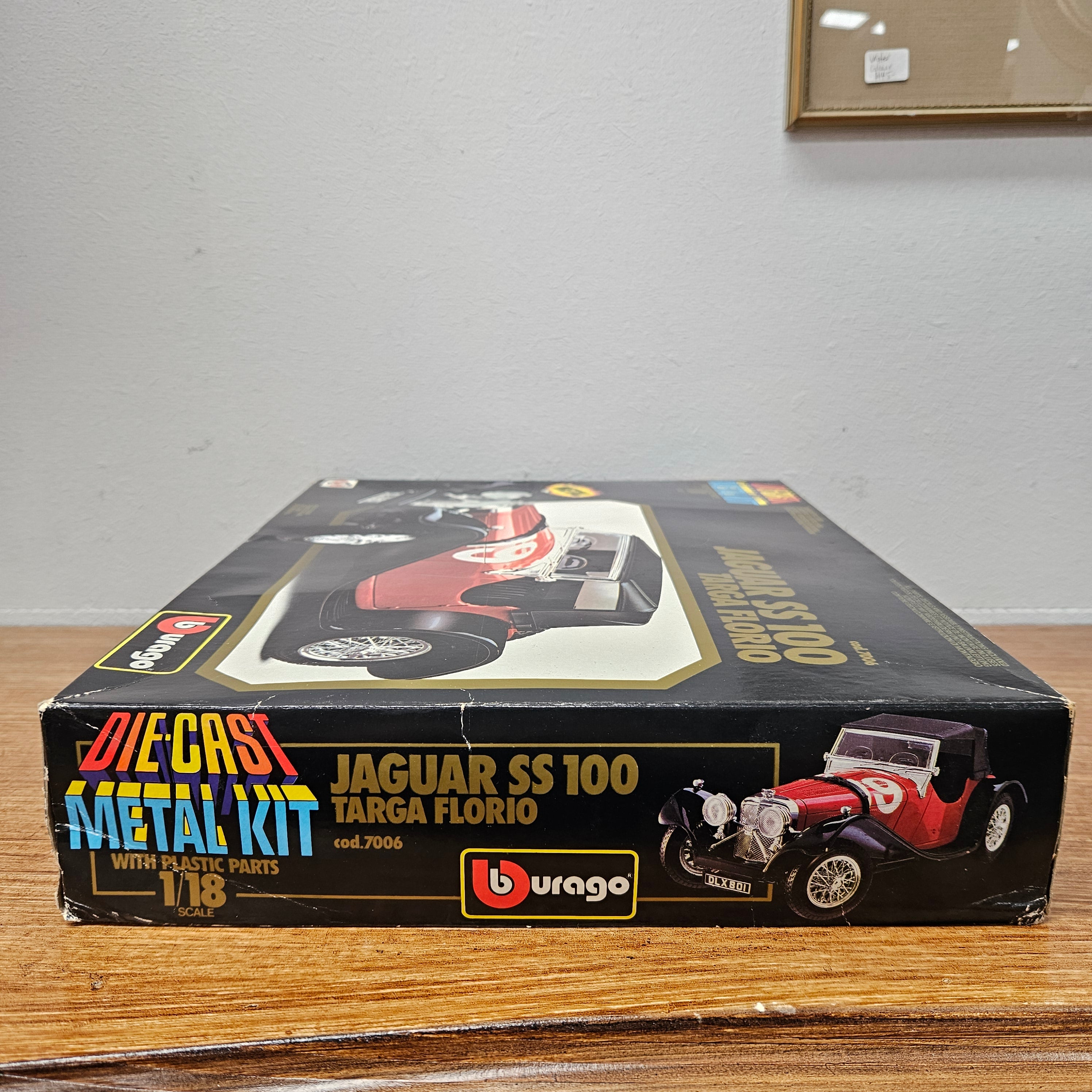 Vintage Boxed (Original) 1:18 Burago Jaguar SS100 Targa Florio Kit | Antique & Vintage | Moonee Ponds Antiques | Australia Wide Delivery