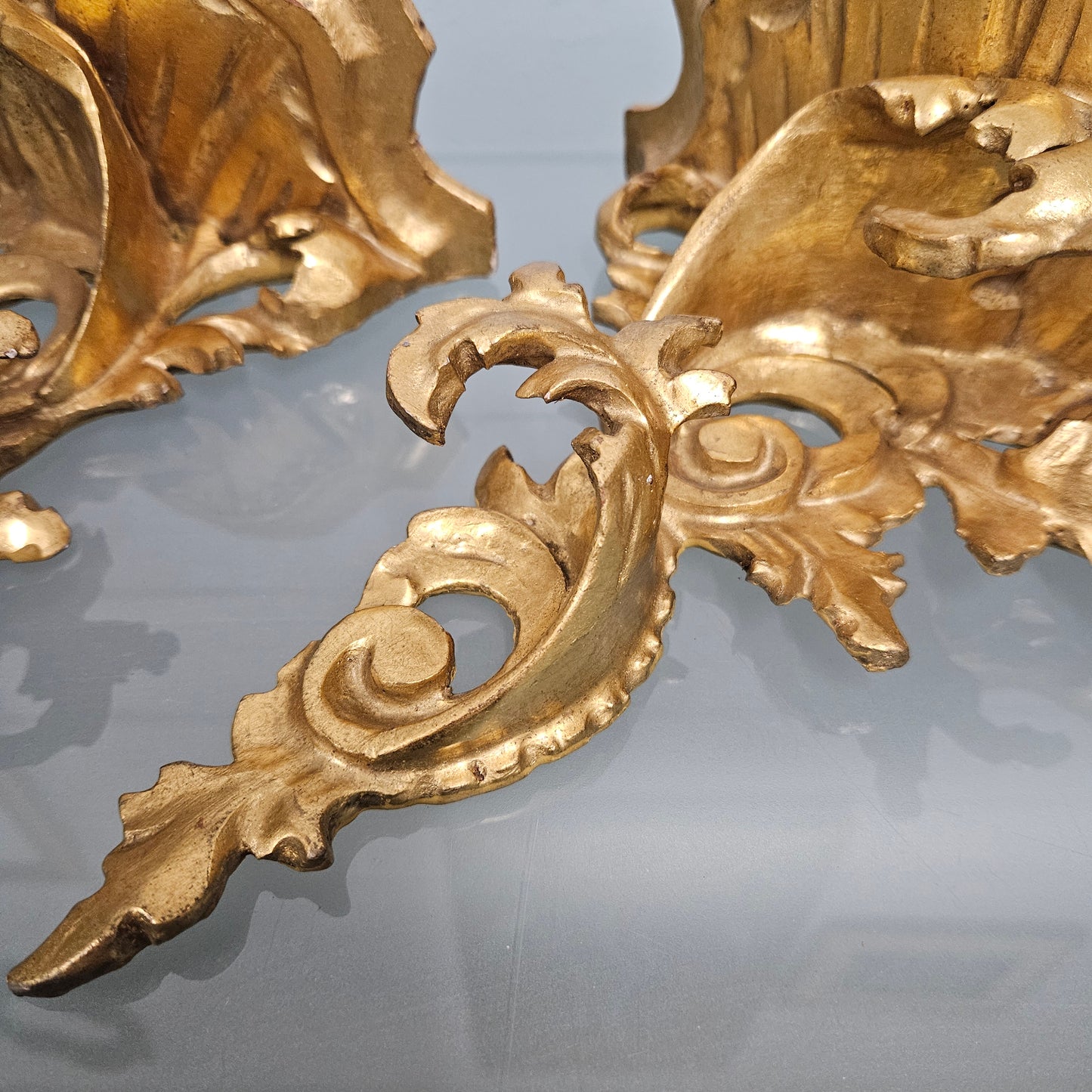 Pair Of Florentine Wall Shelf Brackets
