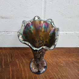 Iridescent Carnival Glass Vase