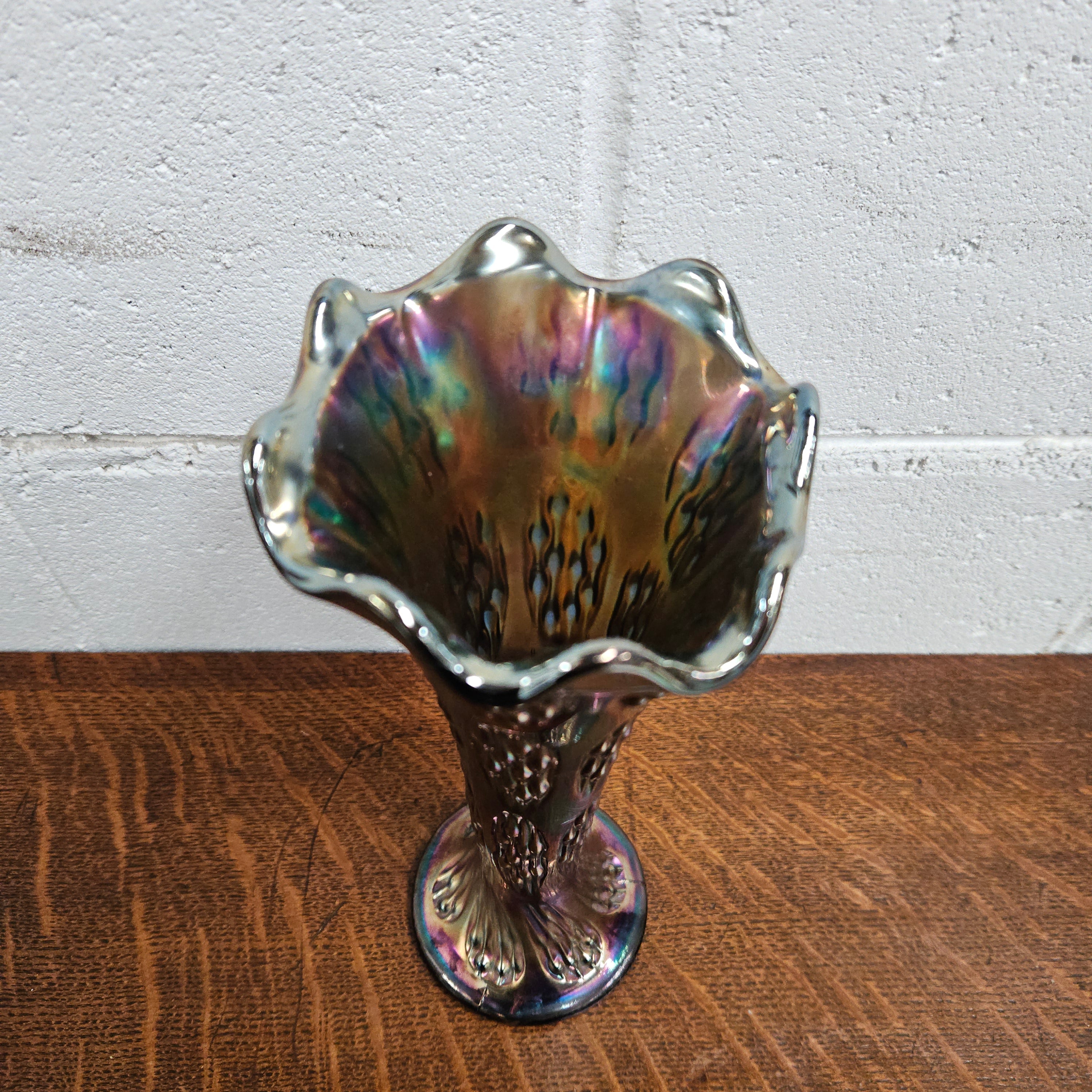 Iridescent Carnival Glass Vase | Antique & Vintage | Moonee Ponds Antiques | Australia Wide Delivery