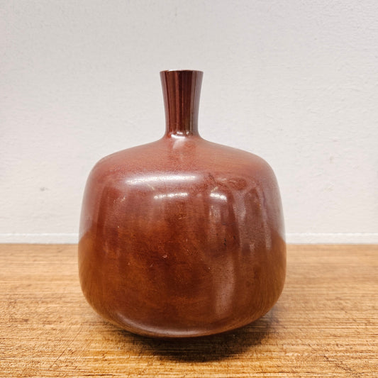 Mid-Century Modern Japanese Red Bronze Vase