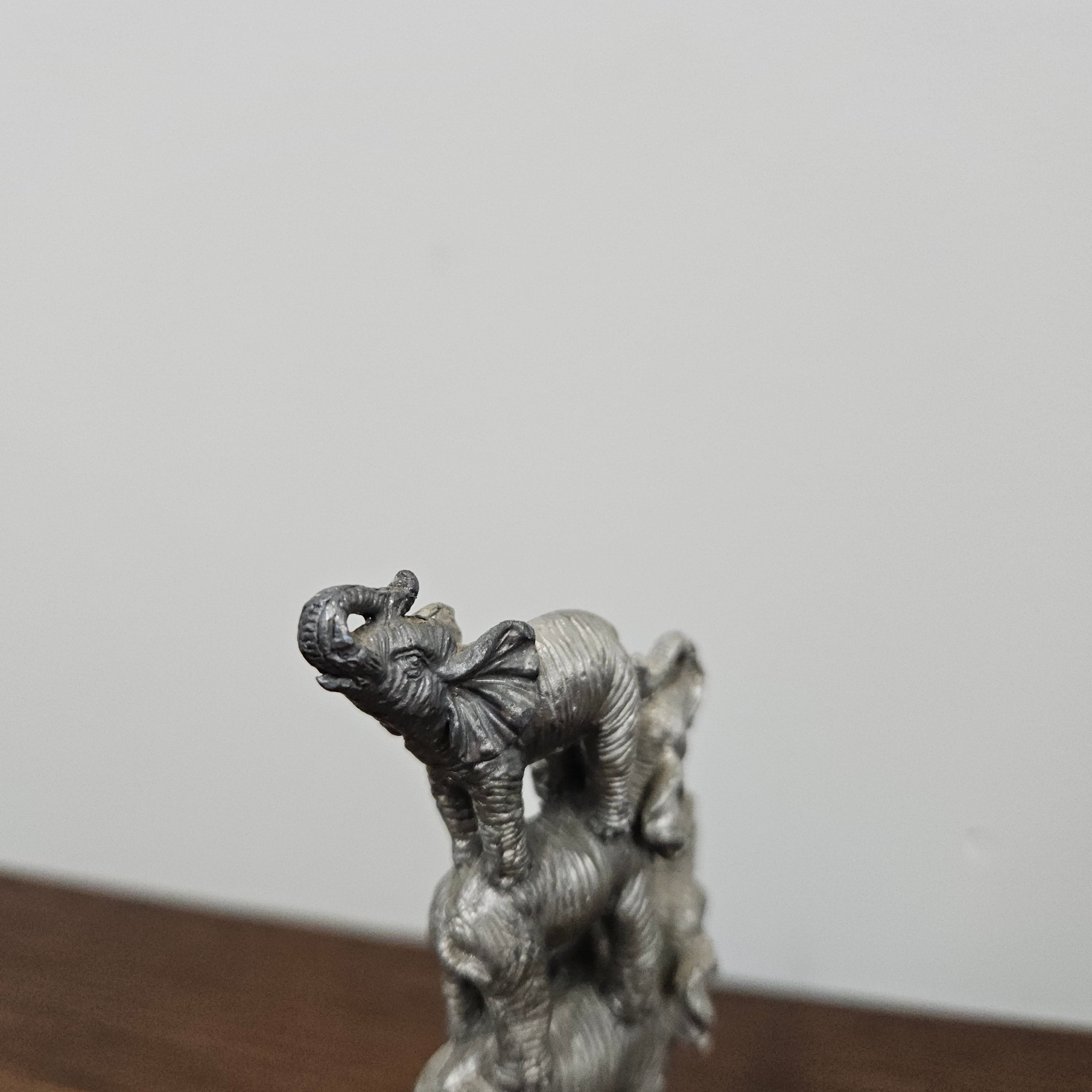 Heavy Pewter Elephant Group | Antique & Vintage | Moonee Ponds Antiques | Australia Wide Delivery